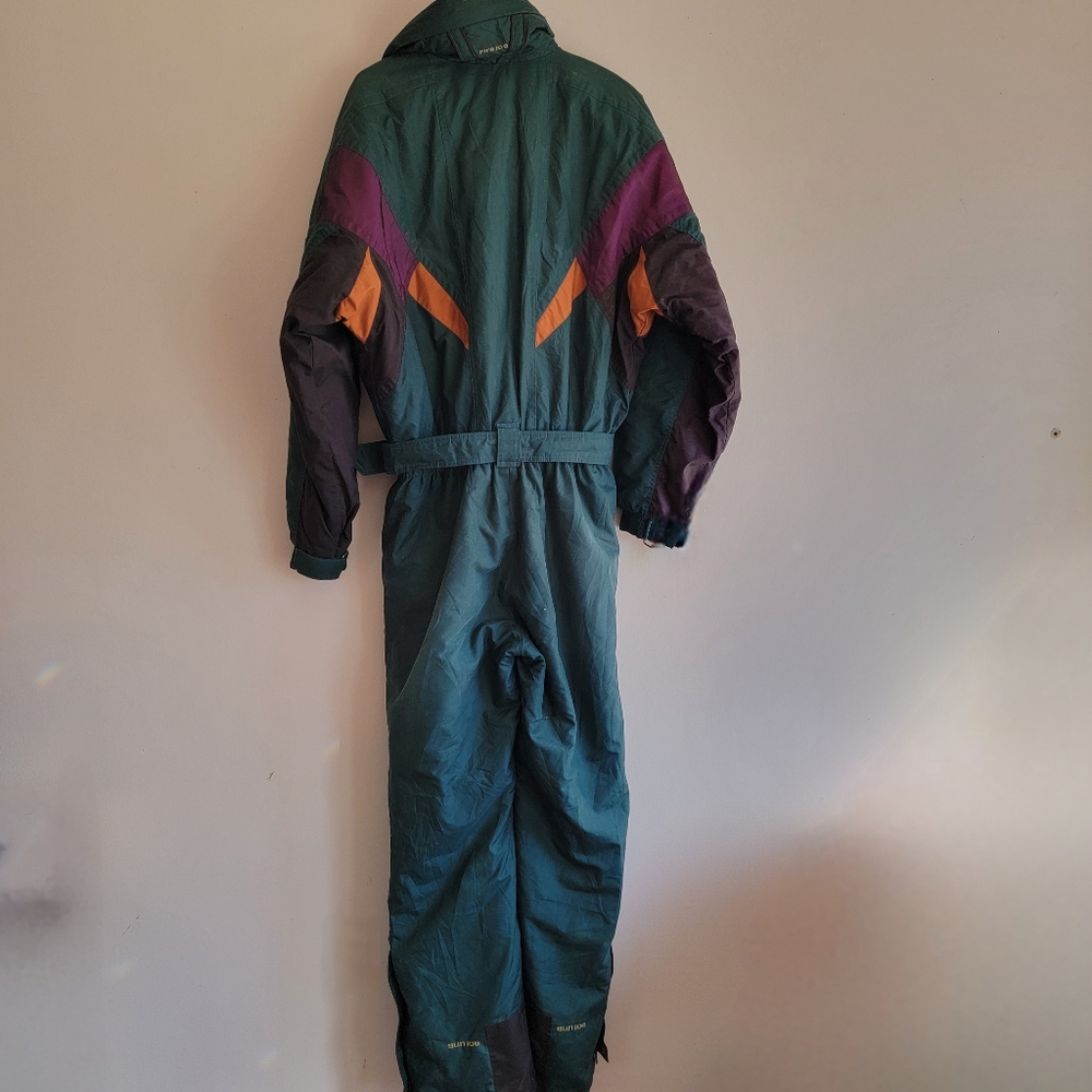 Sunice Vintage 80s 90s M Ski Jumpsuit Snowsuit Jewel Tones Flawed - Picture 16 of 16